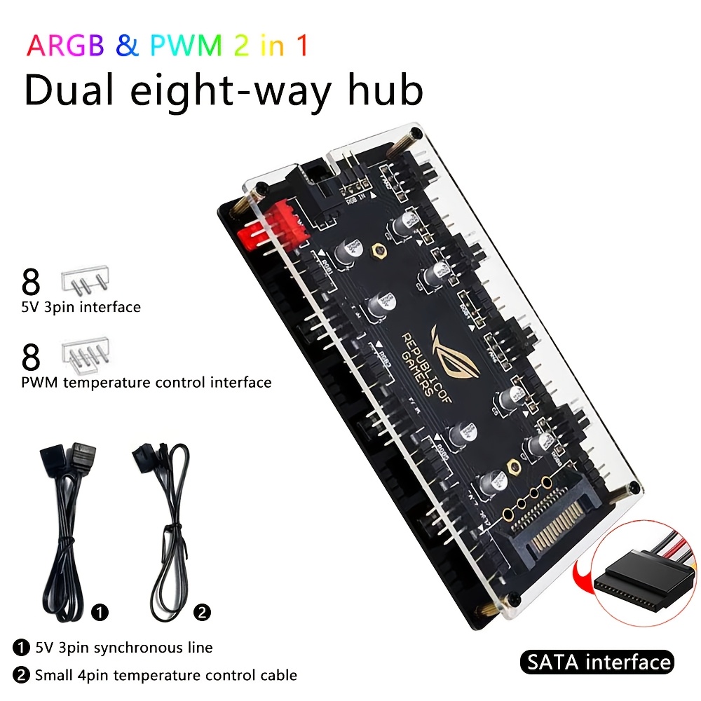 Fan Hub Rgb Controller - Hub Ventole Doppio a 8 Porte