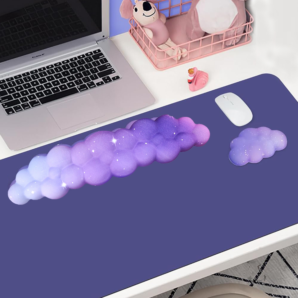Wrist Rest Ergonomic - Set poggiapolsi per tastiera con base