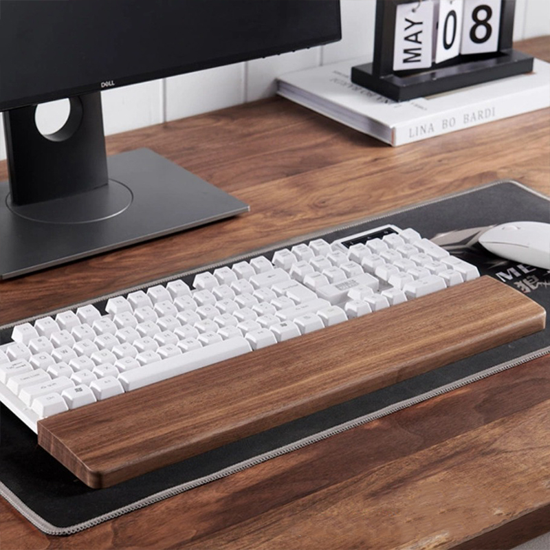 Wrist Rest Ergonomic - 30/36/44 centimetri Noce Solido Tastiera Poggiapolsi