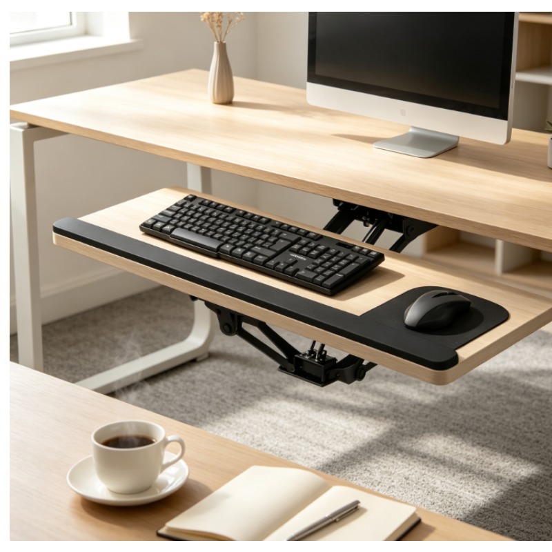 Wrist Rest Ergonomic - Vassoio per tastiera sotto scrivania con