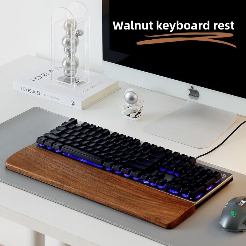Wrist Rest Ergonomic - Tastiera in legno massello Poggiapolsi Tappetino