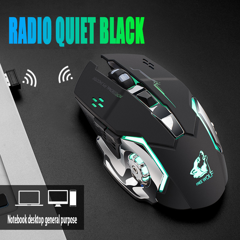 Video Gaming Accessories - Mouse Wireless Wolf X8 gratuito ricarica